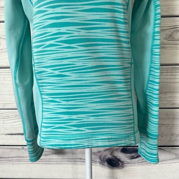 Avalanche Teal Blue Patterned Quarter Zip Pullover - Picture 3 of 10